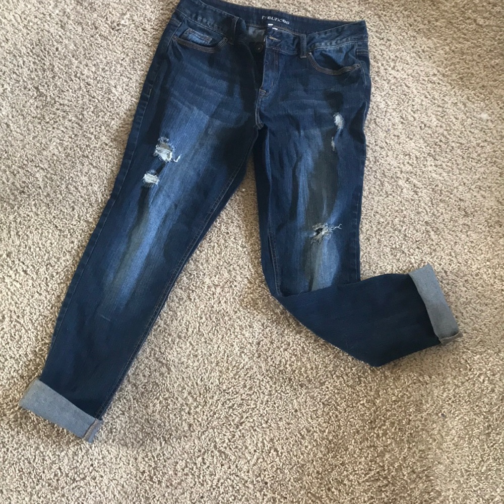 Maurices skinny jean/capris when rolled